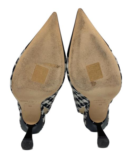 JIMMY CHOO（ジミーチュウ）JIMMY CHOO (ジミーチュウ) LIYA 65 スター柄 パンプス ホワイト×ブラック サイズ:36の古着・服飾アイテム