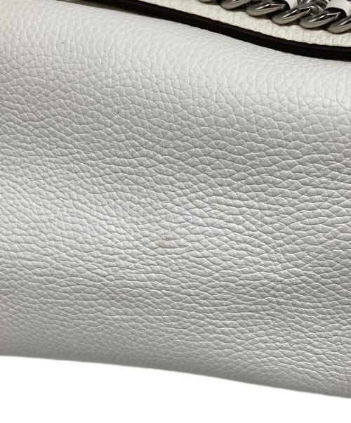 MICHAEL KORS（マイケルコース）MICHAEL KORS (マイケルコース) Westley Large Pebbled Leather Chain-Link Tote Bag ホワイトの古着・服飾アイテム