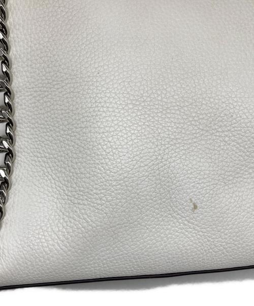 MICHAEL KORS（マイケルコース）MICHAEL KORS (マイケルコース) Westley Large Pebbled Leather Chain-Link Tote Bag ホワイトの古着・服飾アイテム