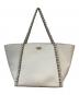 MICHAEL KORS（マイケルコース）の古着「Westley Large Pebbled Leather Chain-Link Tote Bag」｜ホワイト