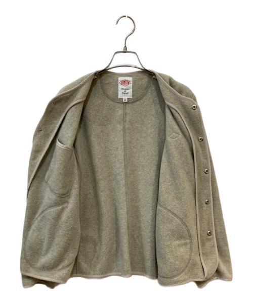 DANTON（ダントン）DANTON (ダントン) FLEECE COLLARLESS JACKET ベージュ サイズ:34の古着・服飾アイテム