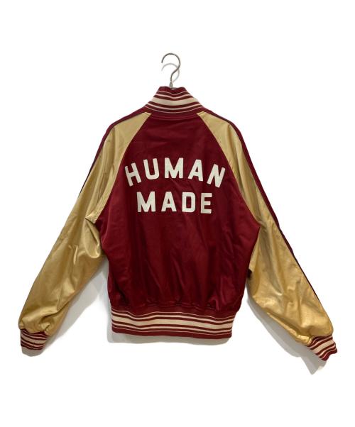 HUMAN MADE（ヒューマンメイド）HUMAN MADE (ヒューマンメイド) REVERSIBLE SATIN JACKET ブラック×カーキ サイズ:Mの古着・服飾アイテム