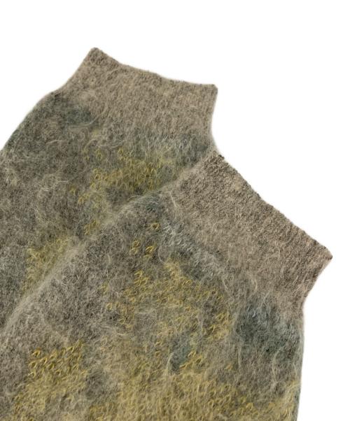 YOKE（ヨーク）YOKE (ヨーク) LANDSCAPE MOHAIR JACQUARD CREWNECK SWEATER グリーン サイズ:2の古着・服飾アイテム