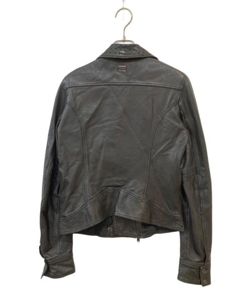 DIESEL（ディーゼル）DIESEL (ディーゼル) ラムレザーダブルライダースジャケット ブラック サイズ: Sの古着・服飾アイテム