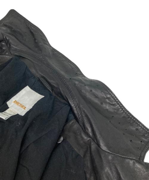 DIESEL（ディーゼル）DIESEL (ディーゼル) ラムレザーダブルライダースジャケット ブラック サイズ: Sの古着・服飾アイテム