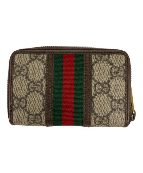 GUCCI（グッチ）GUCCI (グッチ) オフィディア GG ジップアラウンド コインケース ブラウンの古着・服飾アイテム