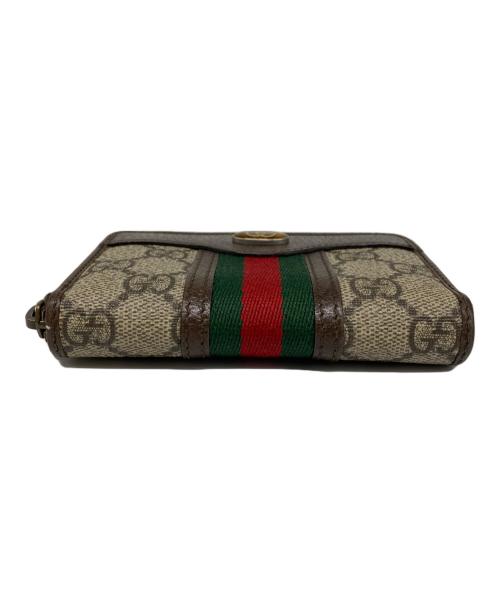 GUCCI（グッチ）GUCCI (グッチ) オフィディア GG ジップアラウンド コインケース ブラウンの古着・服飾アイテム