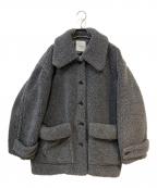 CLANEクラネ）の古着「RIDGE POCKET BOA OVER COAT」｜グレー