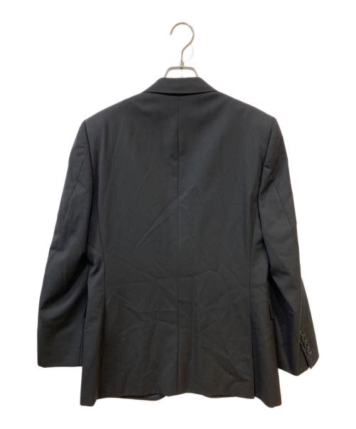 BURBERRY BLACK LABEL（バーバリーブラックレーベル）BURBERRY BLACK LABEL (バーバリーブラックレーベル) ストライプ セットアップスーツ ブラック サイズ:36の古着・服飾アイテム