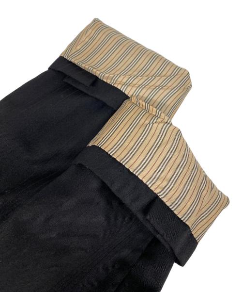 BURBERRY BLACK LABEL（バーバリーブラックレーベル）BURBERRY BLACK LABEL (バーバリーブラックレーベル) ストライプ セットアップスーツ ブラック サイズ:36の古着・服飾アイテム