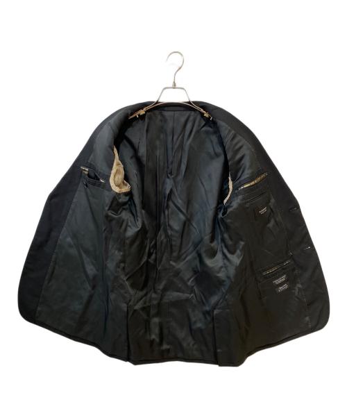 BURBERRY BLACK LABEL（バーバリーブラックレーベル）BURBERRY BLACK LABEL (バーバリーブラックレーベル) ストライプ セットアップスーツ ブラック サイズ:36の古着・服飾アイテム