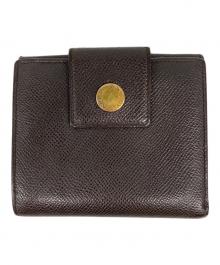 BVLGARI（ブルガリ）の古着「クラシコ Wホック 2つ折り財布」｜ブラウン