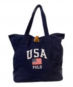 POLO RALPH LAURENポロ・ラルフローレン）の古着「USA キャンバストートバッグ」｜ネイビー
