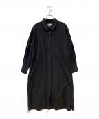 MHLマーガレットハウエル）の古着「APANESE WOOL SHIRTING ワンピース」｜ブラック