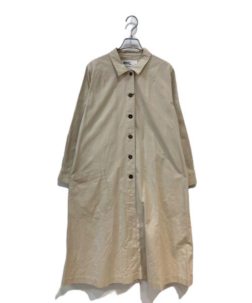 MHL（マーガレットハウエル）MHL (マーガレットハウエル) TOUGH COTTON CANVAS ワンピース ベージュ サイズ:Ⅰ 未使用品の古着・服飾アイテム