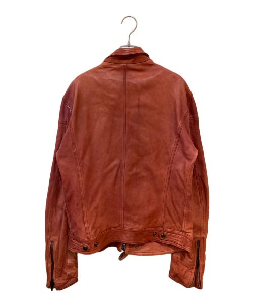 EMPORIO ARMANI（エンポリオ アルマーニ）EMPORIO ARMANI (エンポリオ アルマーニ) レザージャケット レッド サイズ: 52の古着・服飾アイテム