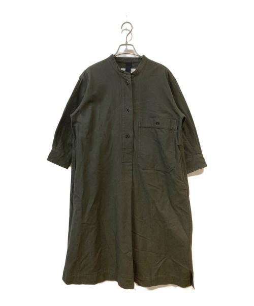 MHL（マーガレットハウエル）MHL (マーガレットハウエル) ORN COTTON WOOL TWILL シャツワンピース オリーブ サイズ:Ⅰの古着・服飾アイテム