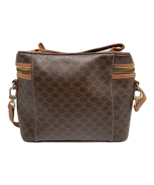 CELINE（セリーヌ）CELINE (セリーヌ) マカダム柄 サークルロゴ バニティバッグ ブラウンの古着・服飾アイテム