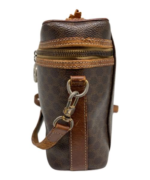CELINE（セリーヌ）CELINE (セリーヌ) マカダム柄 サークルロゴ バニティバッグ ブラウンの古着・服飾アイテム