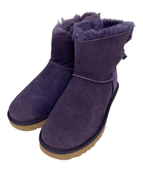 UGG（アグ）UGG (アグ) Mini Bailey Bow II ムートンブーツ パープル サイズ:24cmの古着・服飾アイテム