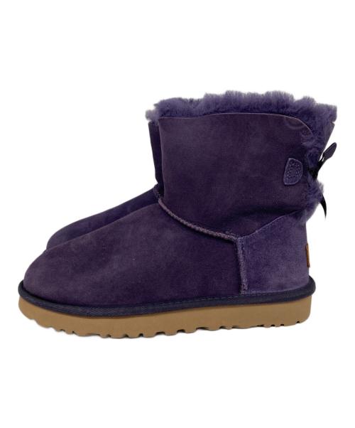 UGG（アグ）UGG (アグ) Mini Bailey Bow II ムートンブーツ パープル サイズ:24cmの古着・服飾アイテム