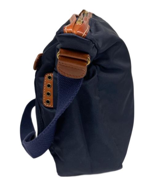 Felisi（フェリージ）Felisi (フェリージ) ナイロン×レザー ショルダーバッグ ネイビーの古着・服飾アイテム