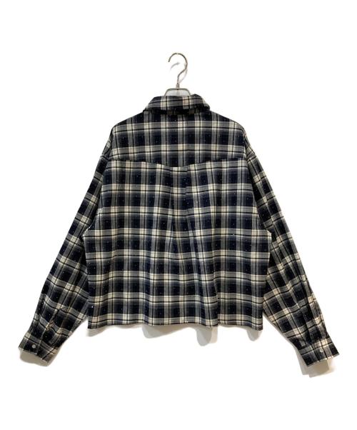 B.BALLSY（ボールジーブラザーズ）B.BALLSY (ボールジーブラザーズ) Western linestone Box Shirt ネイビー サイズ:Mの古着・服飾アイテム