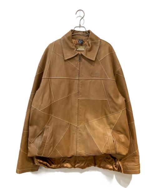 ENYCE（エニーチェ）ENYCE (エニーチェ) 中綿レザージャケット ブラウン サイズ:XLの古着・服飾アイテム