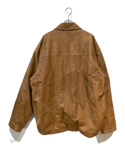 ENYCE（エニーチェ）ENYCE (エニーチェ) 中綿レザージャケット ブラウン サイズ:XLの古着・服飾アイテム