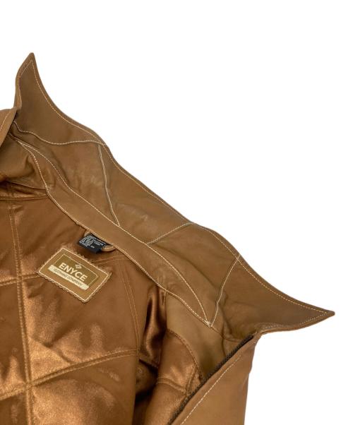 ENYCE（エニーチェ）ENYCE (エニーチェ) 中綿レザージャケット ブラウン サイズ:XLの古着・服飾アイテム