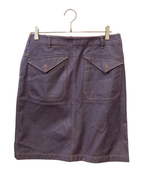HERMES（エルメス）HERMES (エルメス) セリエ デニム ステッチ スカート パープル サイズ:42の古着・服飾アイテム