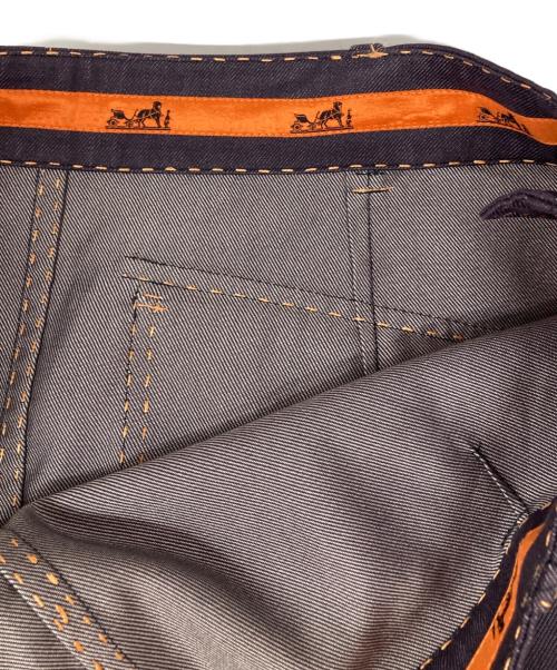 HERMES（エルメス）HERMES (エルメス) セリエ デニム ステッチ スカート パープル サイズ:42の古着・服飾アイテム