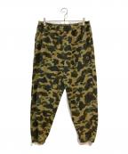 A BATHING APEアベイシングエイプ）の古着「1ST CAMO ONE POINT RELAXED FIT SWEAT PANTS」｜グリーン