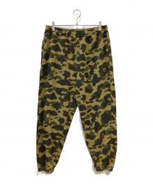 A BATHING APE（アベイシングエイプ）の古着「1ST CAMO ONE POINT RELAXED FIT SWEAT PANTS」｜グリーン