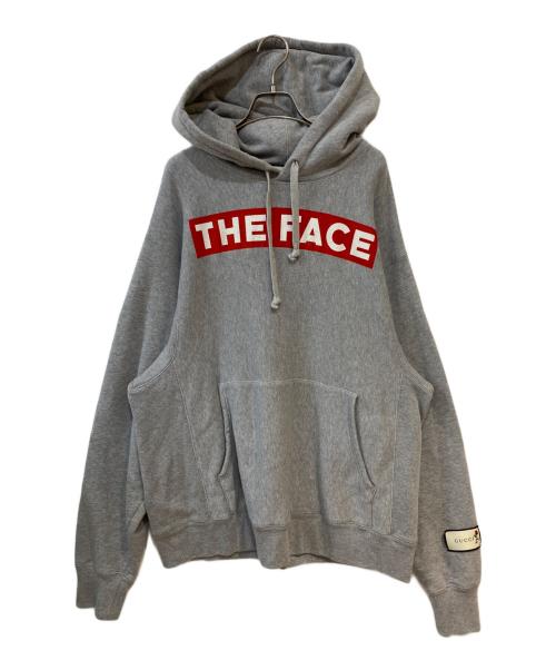 GUCCI（グッチ）GUCCI (グッチ) The Face HOODIE グレー×レッド サイズ: Sの古着・服飾アイテム