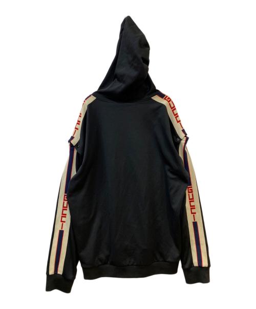 GUCCI（グッチ）GUCCI (グッチ) テクニカルジャージー 2WAY アームチェンジ パーカー ブラック サイズ:XLの古着・服飾アイテム