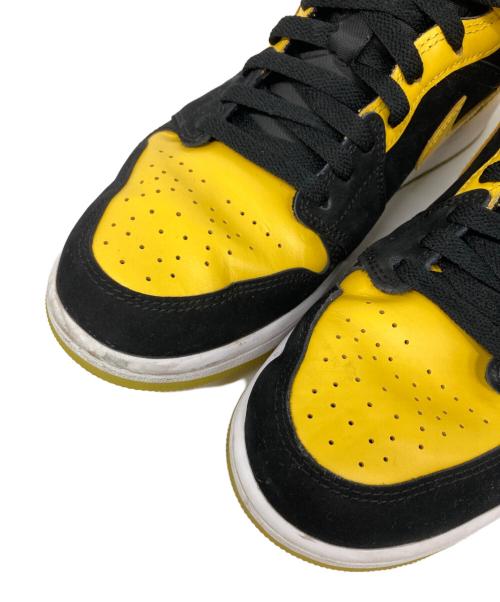 NIKE（ナイキ）NIKE (ナイキ) AIR JORDAN 1 MID SE NEW LOVE ミッドカットスニーカー BLACK/VARSITY MAIZE-WHITE サイズ:27.5cmの古着・服飾アイテム