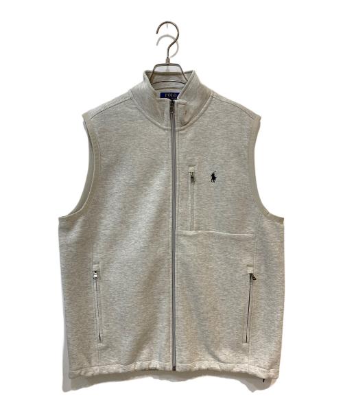 POLO RALPH LAUREN（ポロ・ラルフローレン）POLO RALPH LAUREN (ポロ・ラルフローレン) DOUBLE KNIT ZIP BEST グレー サイズ:Lの古着・服飾アイテム
