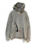 PLAY COMME des GARCONS×NIKEプレイコムデギャルソン×ナイキ）の古着「LOGO HOODIE」｜グレー