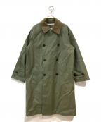 Traditional Weatherwearトラディショナルウェザーウェア）の古着「EARLHAM DOUBLE WITH LINER コート」｜オリーブ