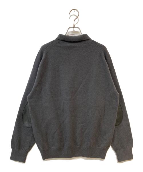 cash & barba（キャッシュアンドバルバ）cash & barba (キャッシュアンドバルバ) Mongolian Cashmere Elbow Patch POLO グレー サイズ:1の古着・服飾アイテム