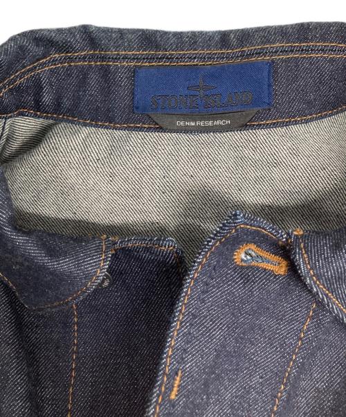 STONE ISLAND（ストーンアイランド）STONE ISLAND (ストーンアイランド) ワッペンパッチ付 デニムジャケット インディゴネイビー サイズ:Mの古着・服飾アイテム