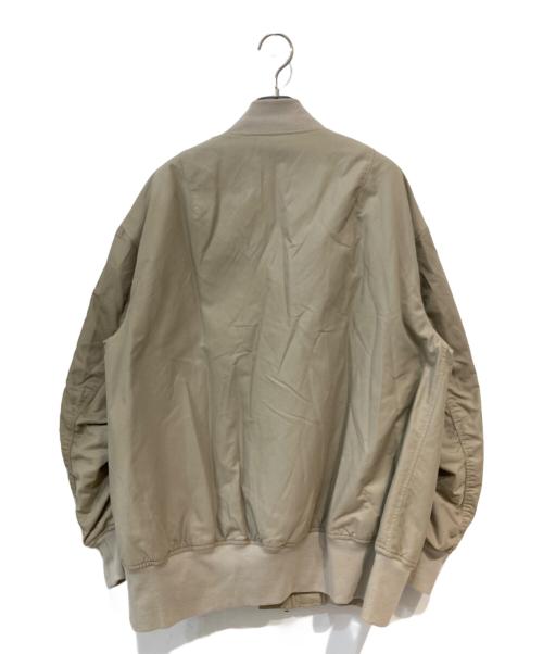 Whim Gazette（ウィムガゼット）Whim Gazette (ウィムガゼット) ナイロンツイルMA-1 ベージュ サイズ:Freeの古着・服飾アイテム