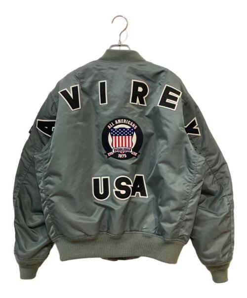 AVIREX（アヴィレックス）AVIREX (アヴィレックス) 50th Anniversary MA-1 SIGNATURE BIG LOGO MA-1 ジャケット オリーブ サイズ:Lの古着・服飾アイテム