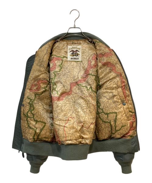 AVIREX（アヴィレックス）AVIREX (アヴィレックス) 50th Anniversary MA-1 SIGNATURE BIG LOGO MA-1 ジャケット オリーブ サイズ:Lの古着・服飾アイテム