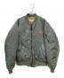AVIREX（アヴィレックス）の古着「50th Anniversary MA-1 SIGNATURE BIG LOGO MA-1 ジャケット」｜オリーブ
