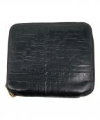 COMME des GARCONSコムデギャルソン）の古着「EMBOSSED LOGOTYPE FULL ZIP AROUND WALLET」｜ブラック