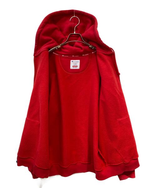 SUPREME（シュプリーム）SUPREME (シュプリーム) Champion (チャンピオン) 17FW ARC LOGO ZIP UP SWEAT レッド サイズ:XLの古着・服飾アイテム