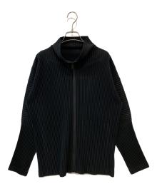 HOMME PLISSE ISSEY MIYAKE（オム プリッセ イッセイ ミヤケ）の古着「BASICS プリーツジップジャケット」｜ブラック