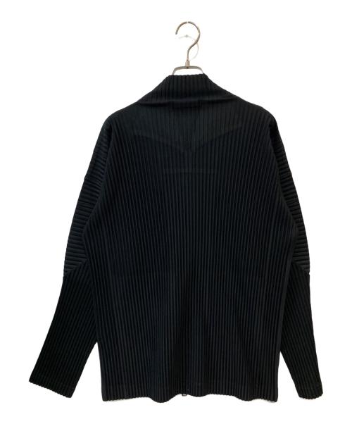 HOMME PLISSE ISSEY MIYAKE（オム プリッセ イッセイ ミヤケ）HOMME PLISSE ISSEY MIYAKE (オム プリッセ イッセイ ミヤケ) BASICS プリーツジップジャケット ブラック サイズ:2の古着・服飾アイテム
